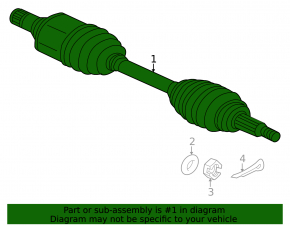 Front right axle shaft for Mitsubishi Outlander 2013-2014 3.0