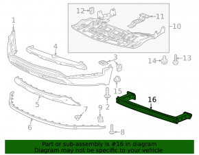 Front Bumper Lower Reinforcement Chevrolet Trax 17-22