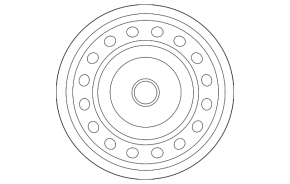 Spare wheel full size Toyota Sienna 04-10 R16 6.5J 215/65, iron, cut, cracked