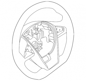 Naked steering wheel Nissan Maxima A36 16- leather black