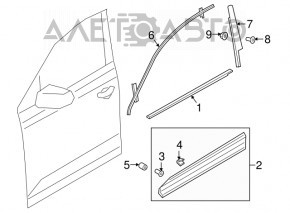 Door trim side front right Audi Q7 16-