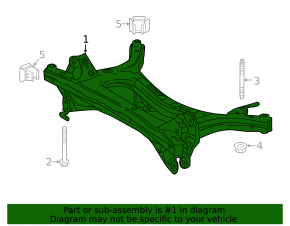 Rusty rear subframe for Toyota Prius 50 19-22 AWD