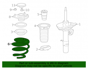 Front left spring for Honda Accord 2013-2017 hybrid