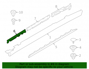 Front left threshold bracket BMW X2 F39 18-23