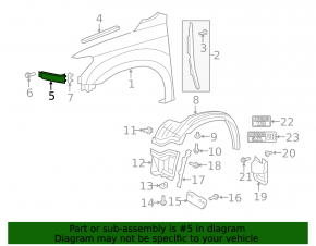 Headlight trim left Toyota Sequoia 08-13