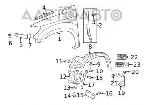 Headlight trim left Toyota Sequoia 08-13