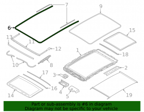 Panorama seal external BMW X5 G05 19-23