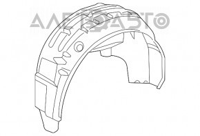 Rear left fender liner for VW Jetta 11-14 USA