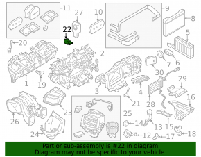 Actuator motor heater drive air conditioner BMW 5 F10 11-16