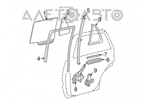 Rear left window lift mechanism for Lexus GX470 03-09