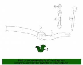 Front stabilizer mounting bracket left Ford Explorer 11-19