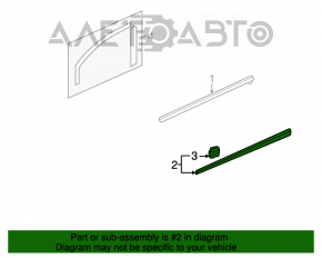 Molding door front right lower Honda Civic 4d 06-09