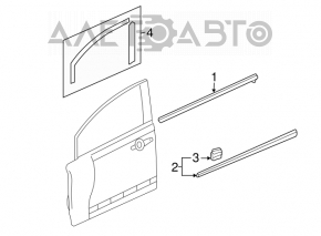 Molding door front right lower Honda Civic 4d 06-09