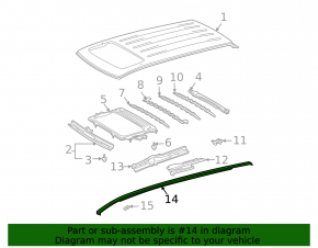 Left roof lining for Toyota Sienna 2010-2011