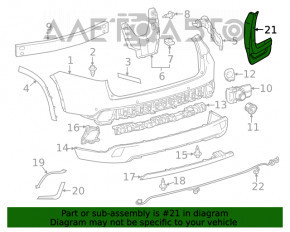Mudguard rear left Toyota Highlander 14-19