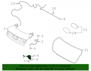Kia K5 21-24 trunk lid lock