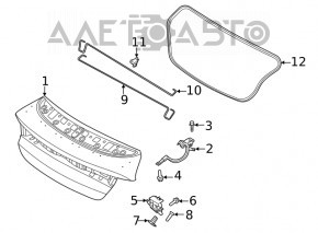 Kia K5 21-24 trunk lid lock