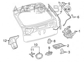 Right tailgate tilt sensor for Lexus RX350 RX450h 16-22