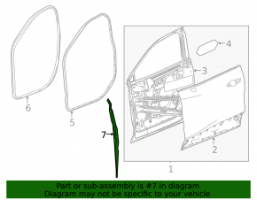 Chevrolet Equinox EV 24-26 front right door seal