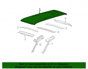 Roof metal Ford Flex 13-12 without sunroof
