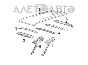 Roof metal Ford Flex 13-12 without sunroof