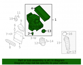 Air filter housing for Audi A4 B8 08-16 2.0T