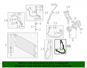 Air conditioning tube condenser-compressor Audi A4 B9 17- 2.0T