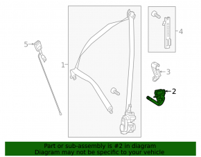 Driver's seat belt tensioner Mercedes GLS-class X166 13-19