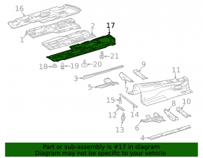Left underbody protection for Mercedes CLS-class C218 12-18