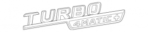 Turbo 4matic+ right wing emblem Mercedes AMG GT-class X290 19-25