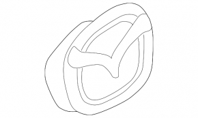 Mazda 3 19-4d trunk lid emblem simple
