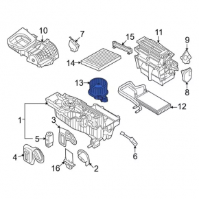 Motor heater fan Ford Explorer 11-12