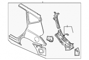 Quarter wing rear right Nissan Murano z50 03-07