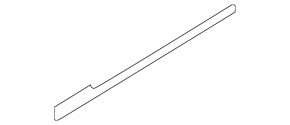 Lower front right door molding for Land Rover Range Rover 18-21 restyling, gloss black, LWB