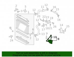 Toyota Highlander 01-07 Coolant Expansion Tank with Cap