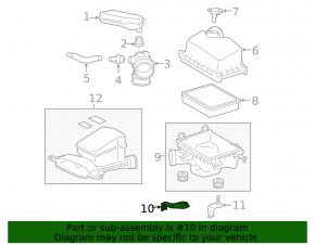 Lexus ES300h 13-18 2.5 air filter housing bracket