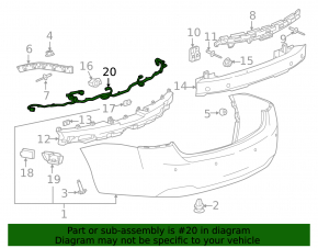 Chevrolet Impala 14-20 Rear Bumper Wiring