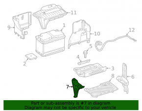 Mercedes GLA 14-20 Front Battery Bracket
