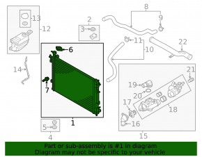 Radiator cooling water Kia Sorento 14-15 3.3