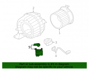 Actuator motor heater drive ventilation Nissan Leaf 18-