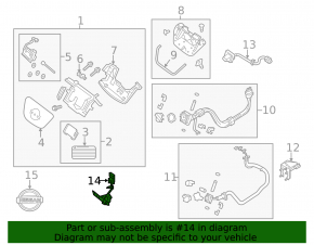 Front camera for Nissan Leaf 11-17