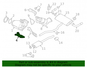Catalytic Converter Bracket Volvo XC90 16-22 AWD