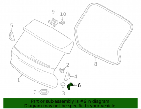 Bracket of the tailgate bumper lower right Volvo XC40 19-25 on the body