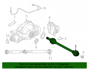 Drive axle rear right BMW X5 G05 19-23