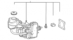 Lexus UX250h 19-20 brake master cylinder with reservoir