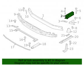 Right front bumper upper reinforcement fang BMW X1 F48 16-22