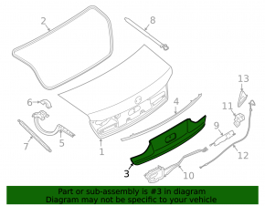 Trunk lid trim BMW 7 G11 G12 16-19