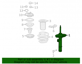 Front left shock absorber for Honda Accord 18-22
