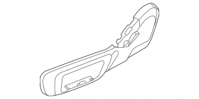 Black passenger seat side trim for BMW 3 G20 19-24, electric, with plug