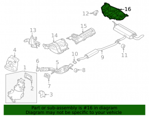 Mitsubishi Outlander 22-25 Rear Muffler Heat Shield